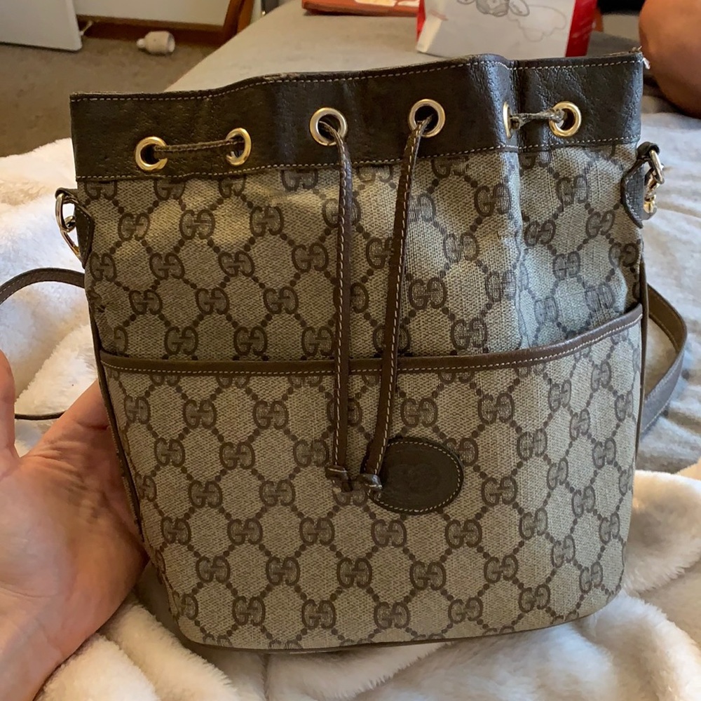 Authentic VINTAGE Gucci Drawstring Bag